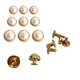 Domed Ivory Pearl Rivets (Pack of 50)